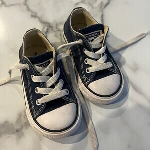 Converse Chuck Taylor All Star Low Sneakers Blue Canvas Shoes Toddler Size 5